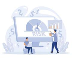rischio gestione. rischio valutazione concetto. valutare, analisi rischio. piatto vettore moderno illustrazione