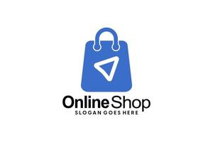 astratto moderno e-commerce logo design colorato pendenza shopping Borsa logo modello vettore