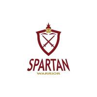 spartano logo vettore sparta logo vettore spartano casco logo modello icona simbolo