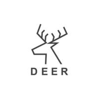 cervo testa semplice logo vettore illustrazione
