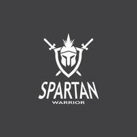 spartano logo vettore sparta logo vettore spartano casco logo modello icona simbolo