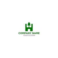 h pino logo design vettore