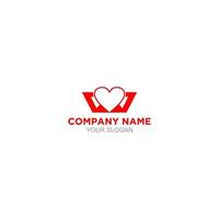 w amore logo design vettore