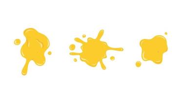 giallo fusione formaggio liquido gocce schizzare spruzzo vettore illustrazione elemento per decorazione