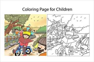 pagina da colorare per bambini vettore