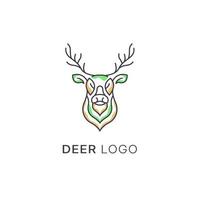 schema cervo linea arte logo vettore icona, semplice minimalista monoline cervo logo design