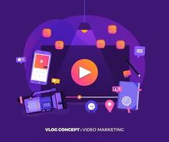 marketing video vlog vettore