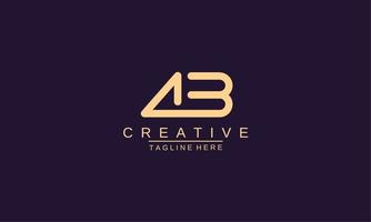 creativo lettera ab logo disegno, moderno ab logo. vettore