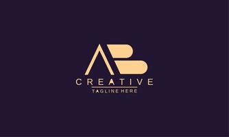 creativo lettera ab logo disegno, moderno ab logo. vettore