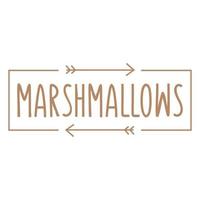 marshmallows testo mano scritto etichetta ictus