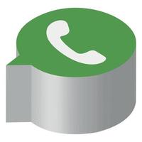 WhatsApp isometrico icona vettore