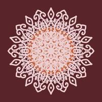 mandala modello circolare fiore design per Arabo Festival Ramadan, puja, baisakhi, holi, mehndi, henné, tatuaggio, decorazione, alpona. vettore