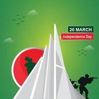 contento bangladesh indipendenza giorno marzo 26.nazionale dei martiri memoriale vettore design illustrazione