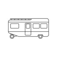 camper icona vettore. turista illustrazione cartello. viaggio simbolo. viaggio logo. vettore