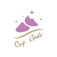 Cupcake logo design vettore illustrazione modello. Cupcake forno icona.torta negozio, pasticcere negozio ,vettore