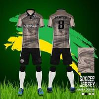 calcio maglia modello, gli sport maglietta design con pieno corpo impostato Visualizza vettore