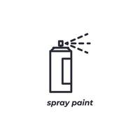 vettore cartello spray dipingere simbolo è isolato su un' bianca sfondo. icona colore modificabile.