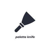 vettore cartello tavolozza coltello simbolo è isolato su un' bianca sfondo. icona colore modificabile.