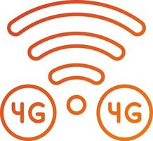 4g icona stile vettore