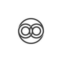 cerchio inifinity Linee logo vettore