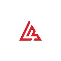 astratto lettera lm triangolo geometrico linea logo vettore