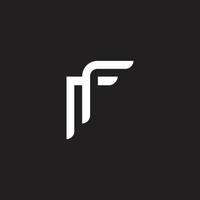 lettera rf strisce linea logo vettore