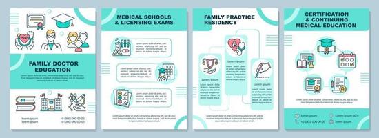 modello di brochure per l'educazione del medico di famiglia vettore