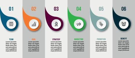 modello di business infografica con design passo o opzione. vettore