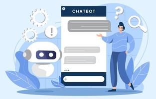 chatbot ai tecnologia vettore