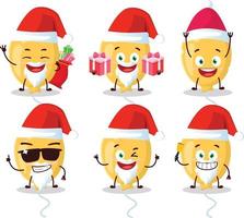 Santa Claus emoticon con giallo Palloncino cartone animato personaggio vettore