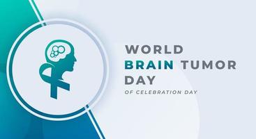 mondo cervello tumore giorno celebrazione vettore design illustrazione per sfondo, manifesto, striscione, pubblicità, saluto carta