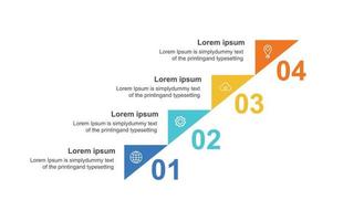 Infografica passaggi diagramma modello per presentazioni. vettore