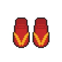 rosso sandalo nel pixel arte stile vettore