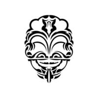 ornamentale facce. hawaiano tribale modelli. adatto per stampe. isolato. vettore. vettore