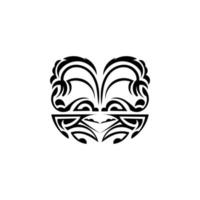 vichingo facce nel ornamentale stile. polinesiano tribale modelli. adatto per stampe. isolato. vettore illustrazione.
