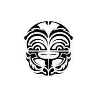 ornamentale facce. maori tribale modelli. adatto per stampe. isolato. vettore. vettore