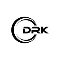 drk lettera logo design nel illustrazione. vettore logo, calligrafia disegni per logo, manifesto, invito, eccetera.