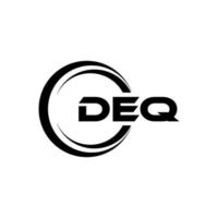 deq lettera logo design nel illustrazione. vettore logo, calligrafia disegni per logo, manifesto, invito, eccetera.