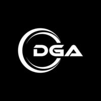 dga lettera logo design nel illustrazione. vettore logo, calligrafia disegni per logo, manifesto, invito, eccetera.