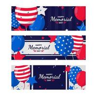 modello di banner felice memorial day vettore