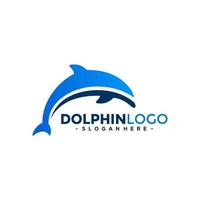 delfino logo modello vettore. delfino salto logo design concetto. vettore