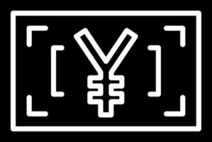 giapponese yen icona stile vettore