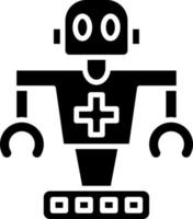 medico robot icona stile vettore