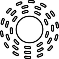 sole, estate schema vettore icona. linea estate e sole vettore icona