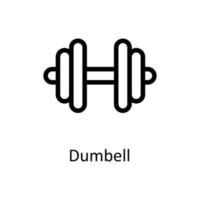 dumbell vettore schema icone. semplice azione illustrazione azione