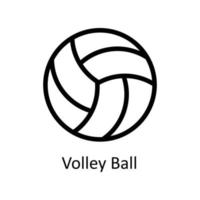 volley palla vettore schema icone. semplice azione illustrazione azione