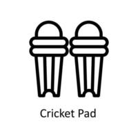cricket tampone vettore schema icone. semplice azione illustrazione azione
