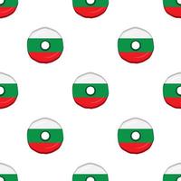 modello biscotto con bandiera nazione Bulgaria nel gustoso biscotto vettore