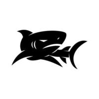 modello di concetto isolato di vettore del carattere di progettazione di logo dello squalo