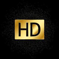 HD oro icona. vettore illustrazione di d'oro particella sfondo. oro icona